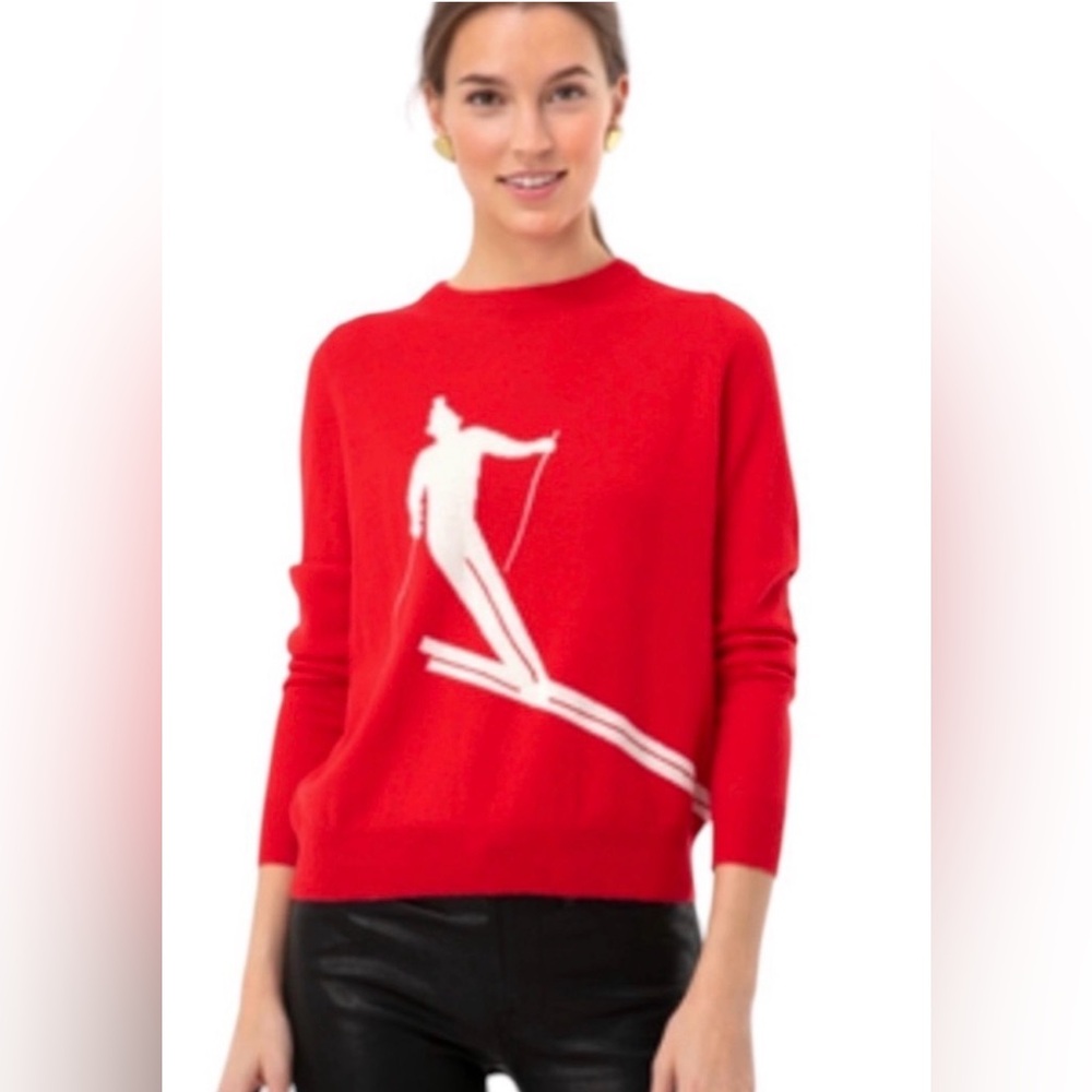 Tuckernuck 100% Wool Apres Ski Motif Sweater Red Size XL